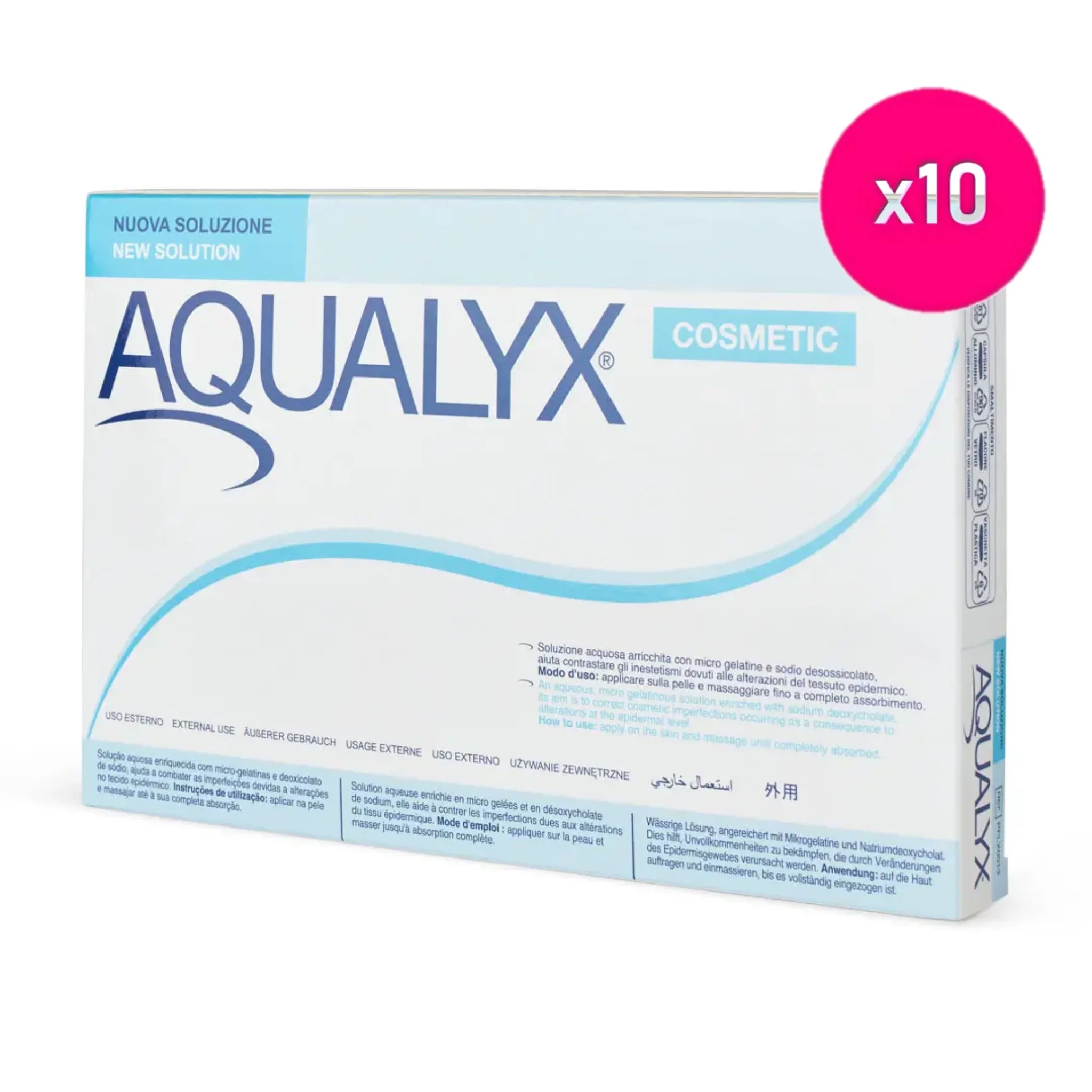 Aqualyx Fat Dissolvers 10x8ml Vials - effective fat reducing solution for body contouring. Aqualyx fat dissolver used for targeting body fat.