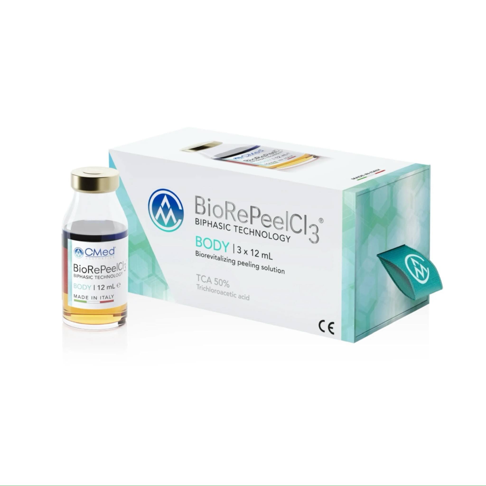 Bio Re Peel Cl3 Body Display. A skin peel for the body, used to revitalise skin and improve overall quality and texture.