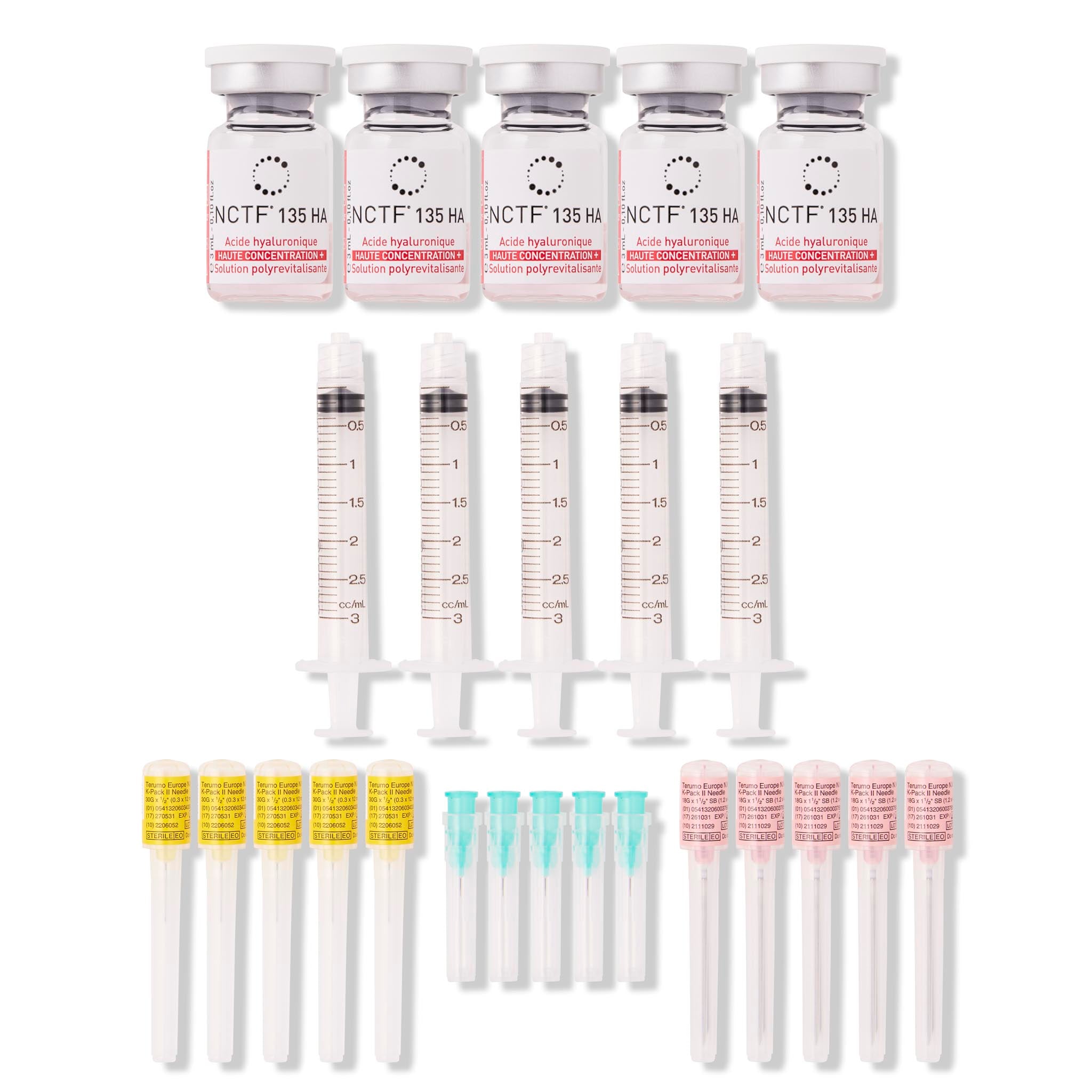 NCTF Content. Skin booster with hyaluronic acid for facial rejuvenation, skin laxity, fine lines and collagen stimulation.