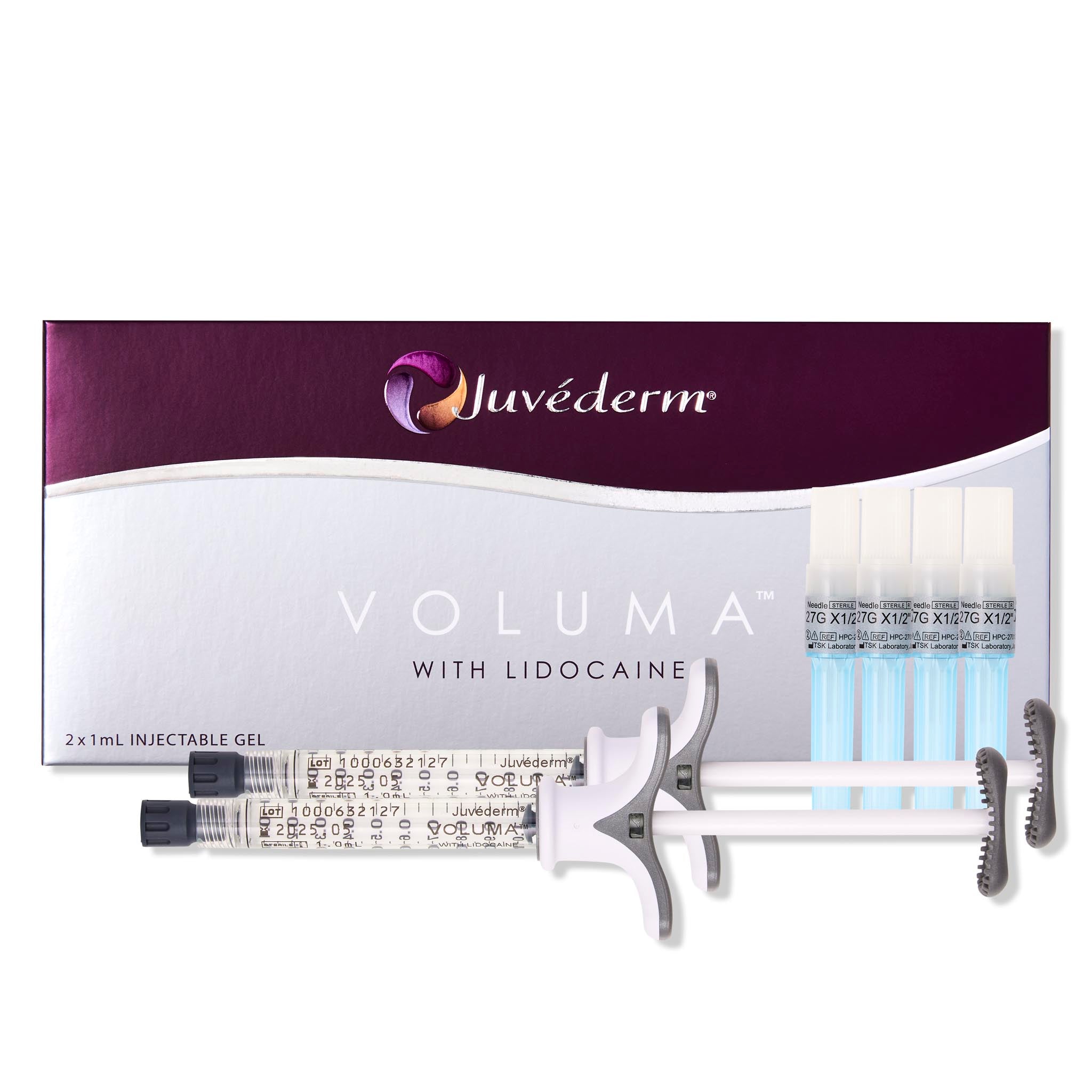 Juvederm voluma Display. Dermal filler for restoring facial volume.