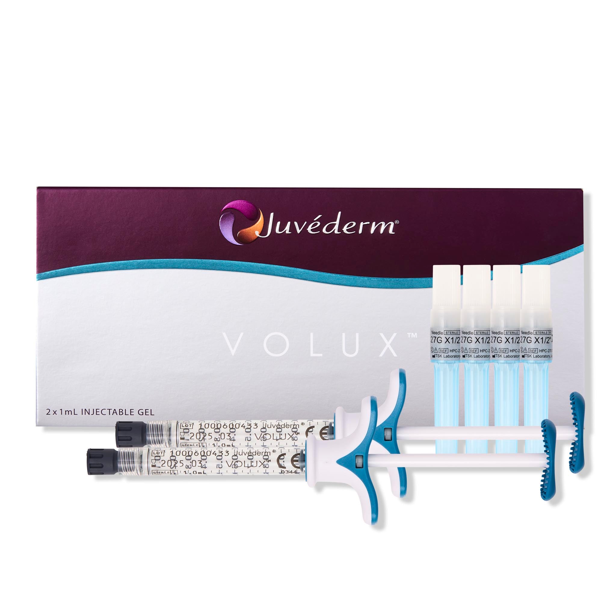 Juvederm volux display. Hyaluronic acid dermal filler used for jaw, chin and nose enhancements or augmentation.