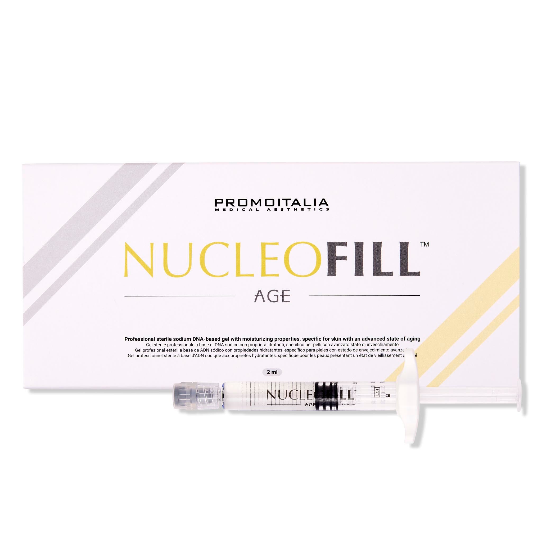 Nucleofill Age Display. Skin booster and polynucleotide for skin rejuvenation, fine lines and wrinkles.