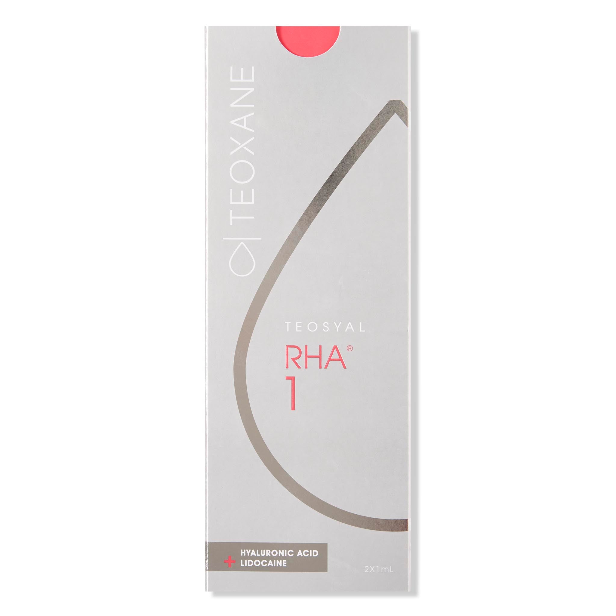 RHA 1 Box. Hyaluronic acid dermal filler for fine lines and wrinkles.