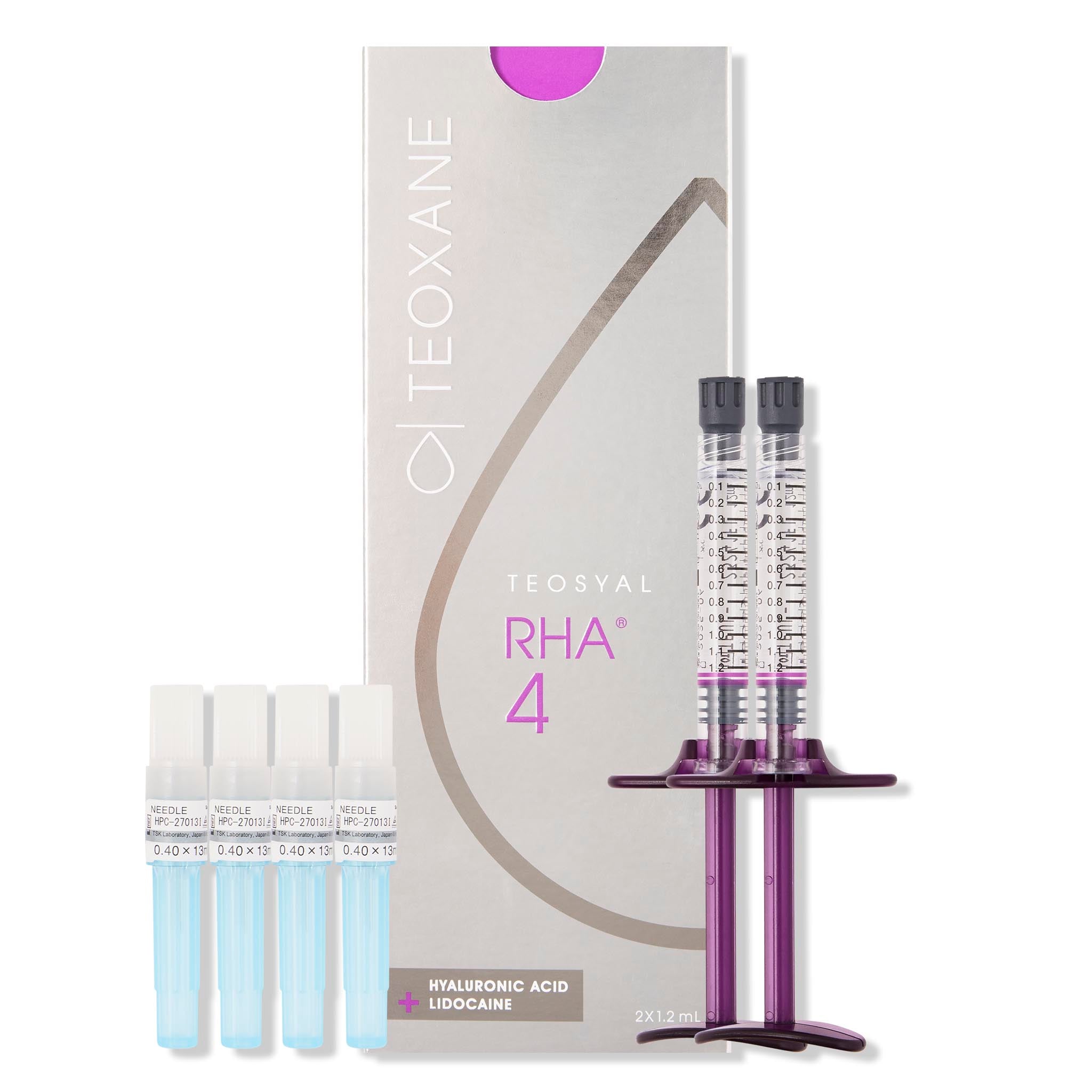 RHA 4 Display. Hyaluronic acid dermal filler for restoring facial volume and correcting deep wrinkles or folds.