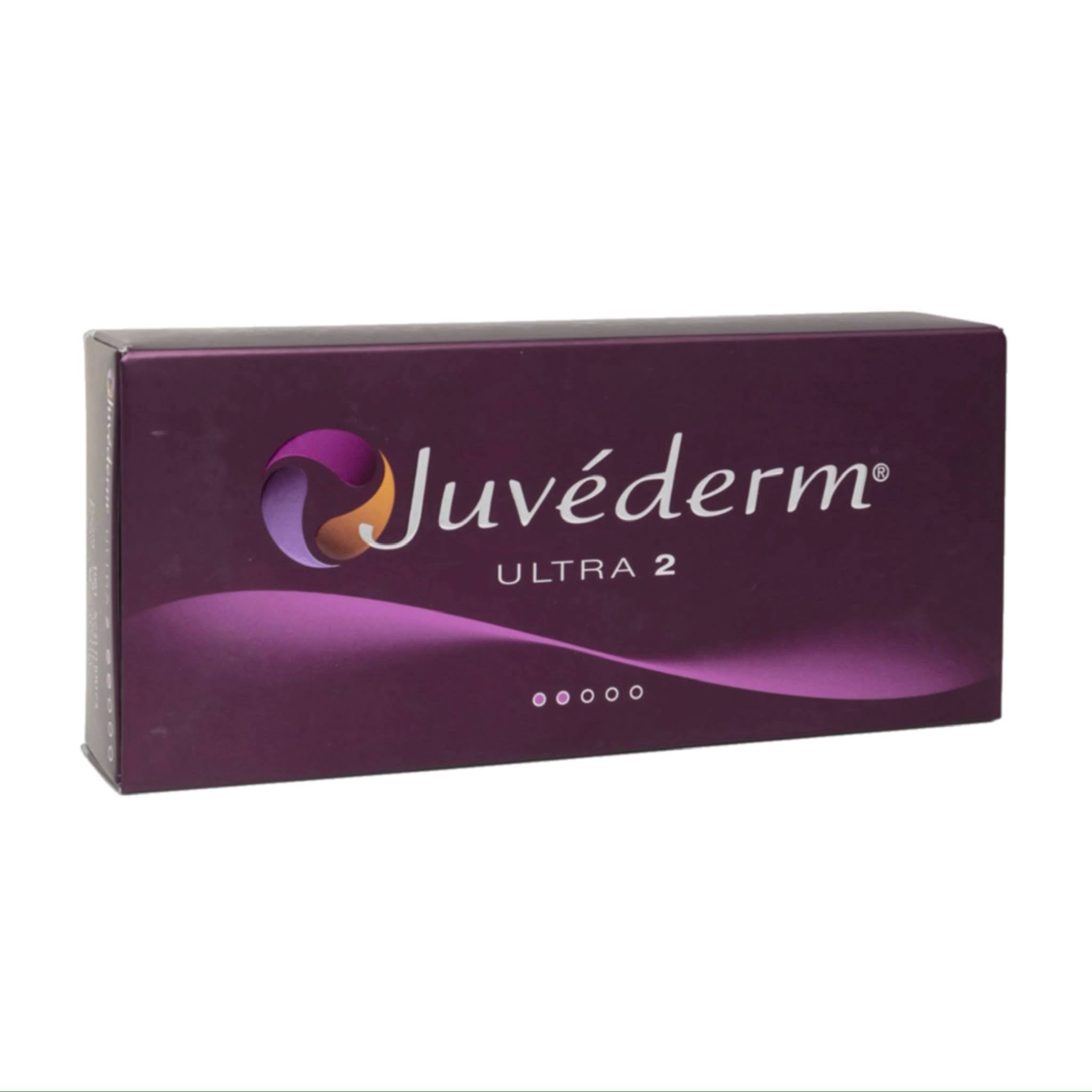 Ultra 2 box. Natural hyaluronic acid dermal filler for lip and face enhancements, giving a youthful look.