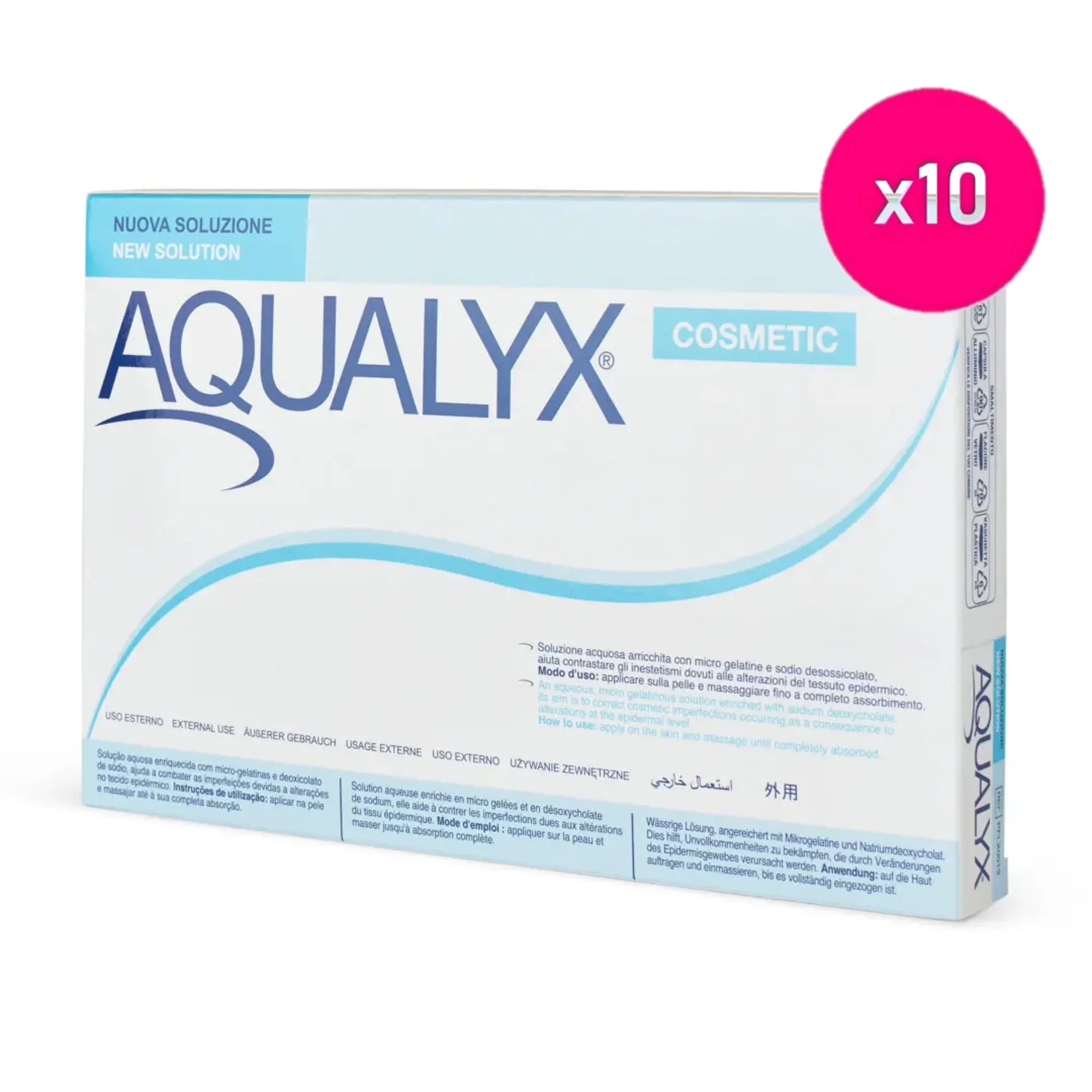 Aqualyx Fat Dissolvers 10x8ml Vials - effective fat reducing solution for body contouring